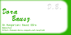 dora bausz business card